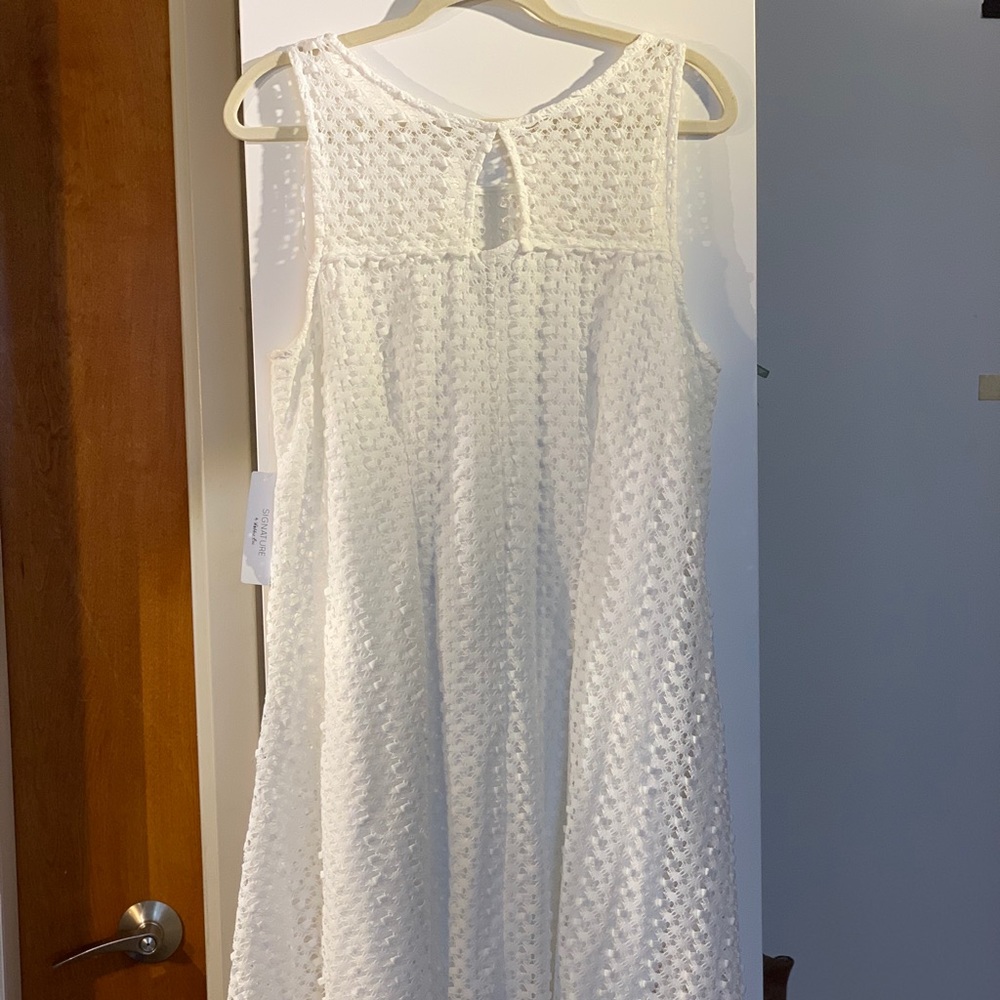 White mid length dress